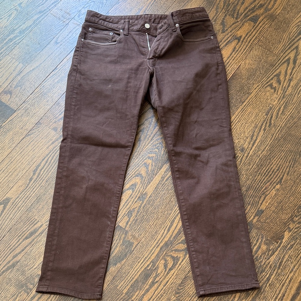 Bonobos Brown Straight-Leg Jeans 33